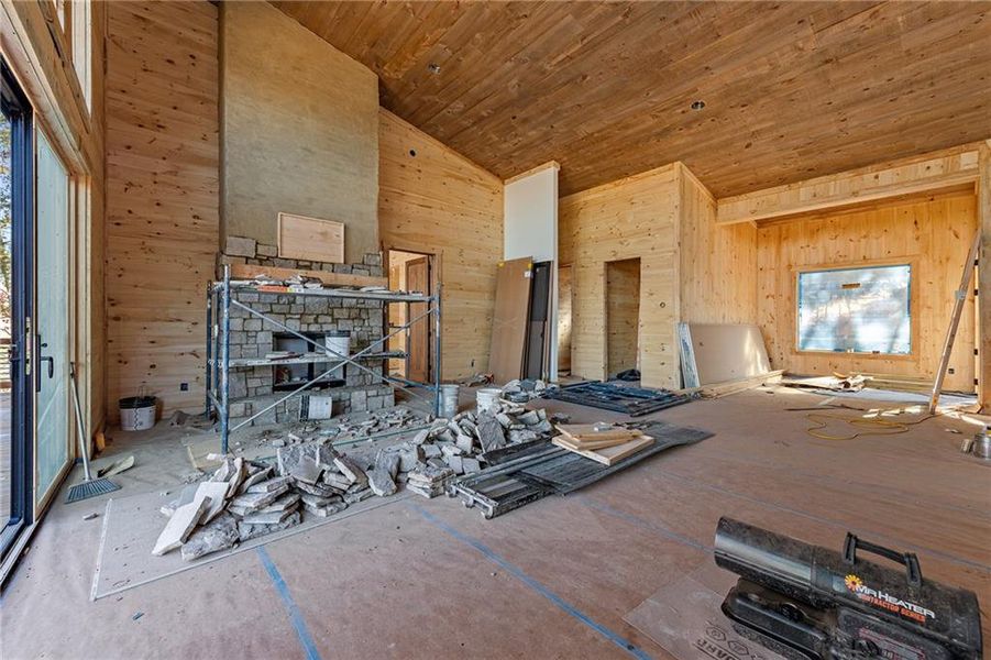 In-progress construction of a new home in , Blue Ridge, GA (Image 8).