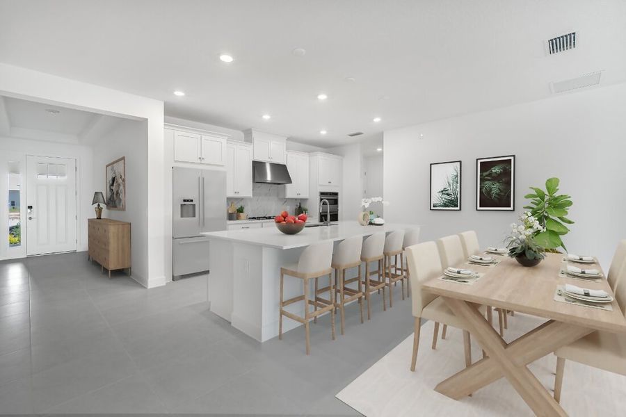 Representative furnished interior of a home built from the Saint Clair by Taylor Morrison in Harvest at Ovation, Winter Garden (Image 8).