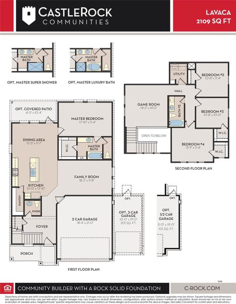 The Lavaca Floor Plan by CastleRock Communities