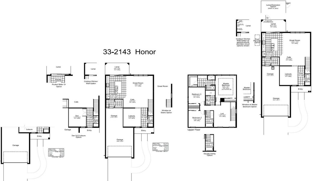 2D floor plan layout for the Honor by Neal Communities in Grand Park, Sarasota, FL (Image 4).
