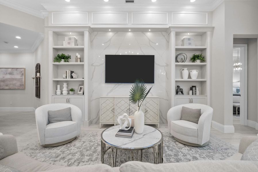 2D floor plan layout for the Seabreeze Grande by GHO Homes in Seaglass, Vero Beach, FL (Image 31).