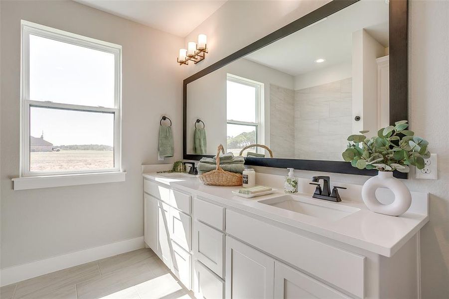 Furnished interior view inside a new home in , Weatherford (Image 31).