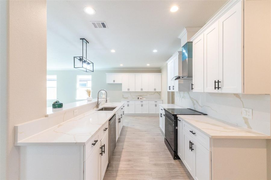 Furnished interior view inside a new home in , Cleveland (Image 10).