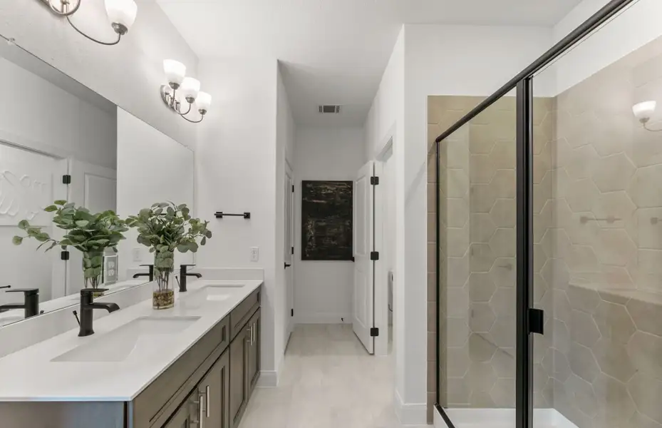 Furnished interior view inside a new home in Crosswinds, Kyle (Image 7).