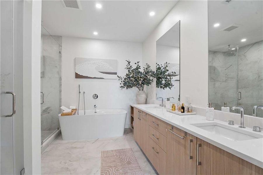 Furnished interior view inside a new home in , Atlanta (Image 18).