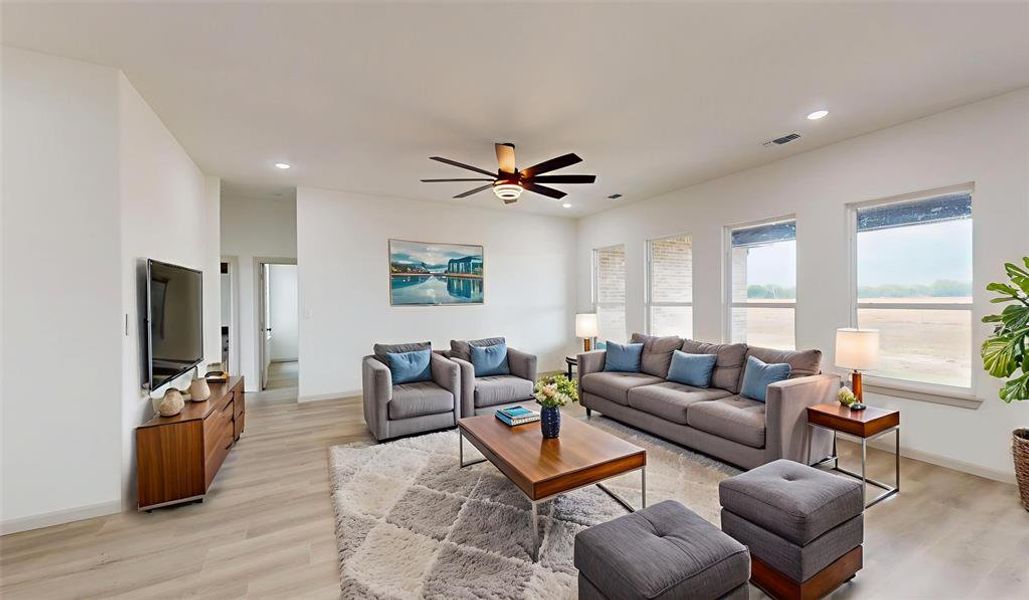 Furnished interior view inside a new home in , Point (Image 8).