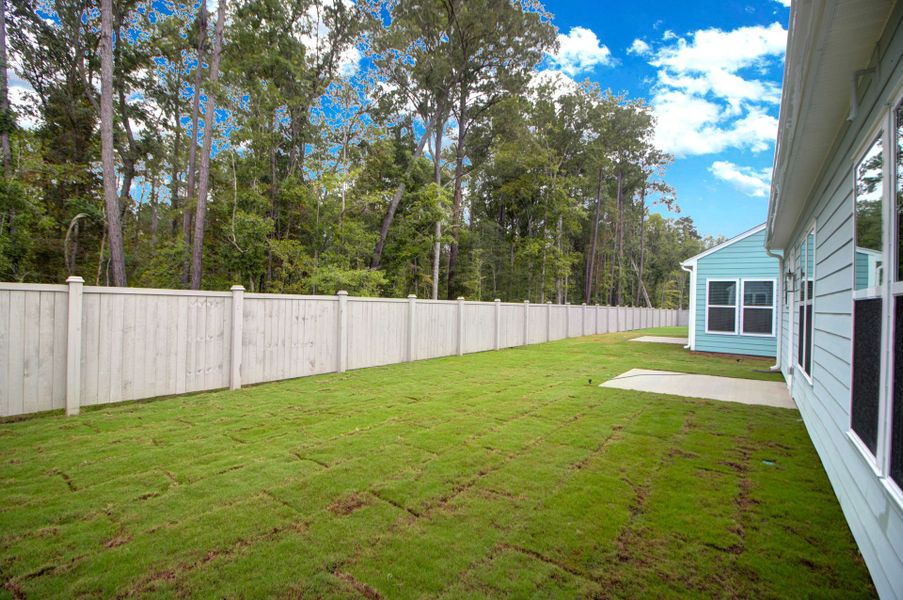 Exterior details and patio area of a home in Homecoming, Ravenel (Image 2).