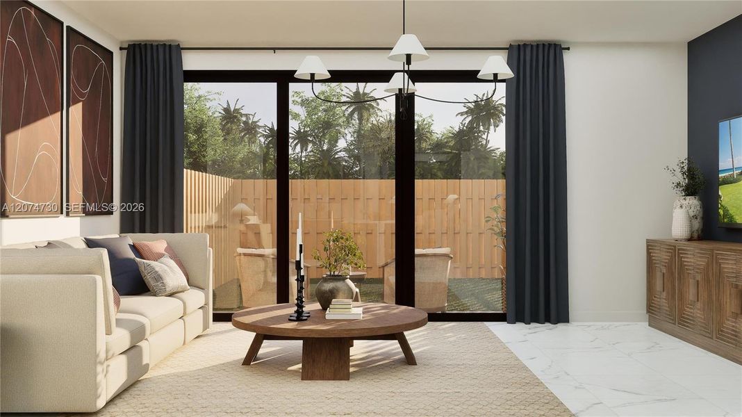 Furnished interior view inside a new home in Solterra, Sunrise (Image 4). Furnished interior view inside a new home in Solterra, Sunrise (Image 4).