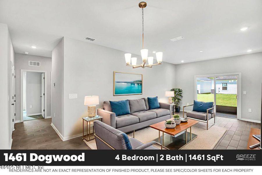 Furnished interior view inside a new home in Kings Preserve, Jacksonville (Image 8).