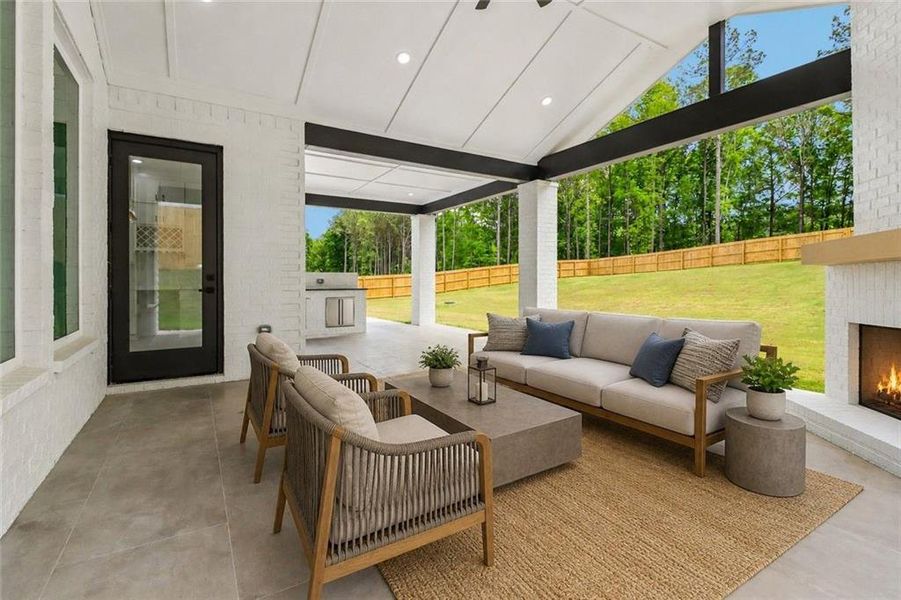 Exterior details and patio area of a home in , Grayson (Image 30).