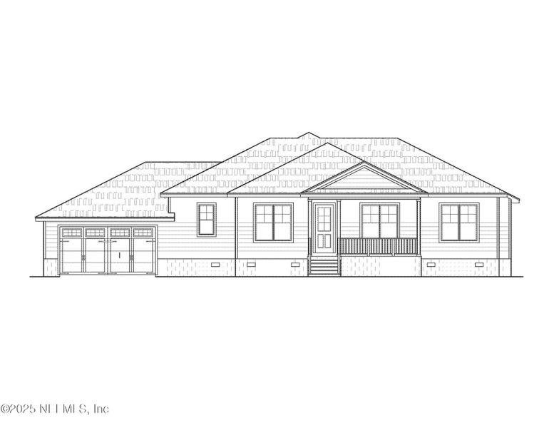 Exterior rendering of this home design in , Fernandina Beach, FL (Image 1).
