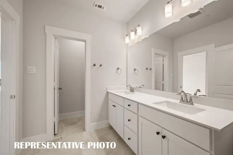 Ample room for two in this beautiful new owner's bath.  REPRESENTATIVE PHOTO