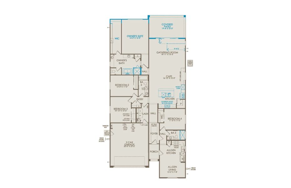 2D floor plan layout of this home in Upper Canyon, Phoenix, AZ (Image 3).