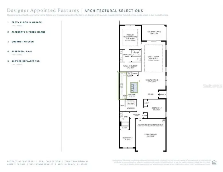 2D floor plan layout of this home in , Apollo Beach, FL (Image 3). 2D floor plan layout of this home in , Apollo Beach, FL (Image 3).