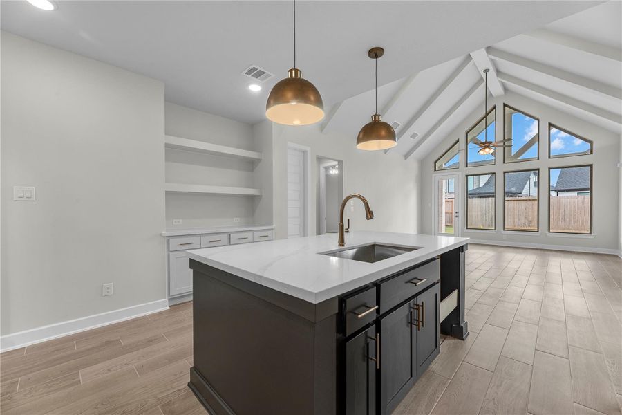 Furnished interior view inside a new home in Cross Creek West - 45', Fulshear (Image 8).