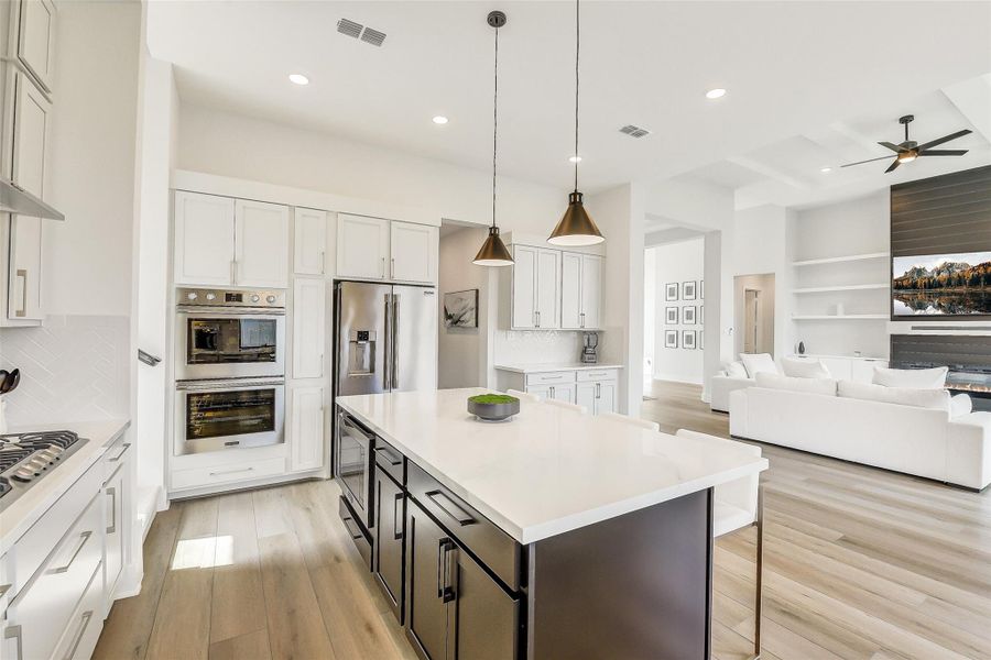 Furnished interior view inside a new home in Bridgeland 45', 50', 70', Cypress (Image 9). Furnished interior view inside a new home in Bridgeland 45', 50', 70', Cypress (Image 9).