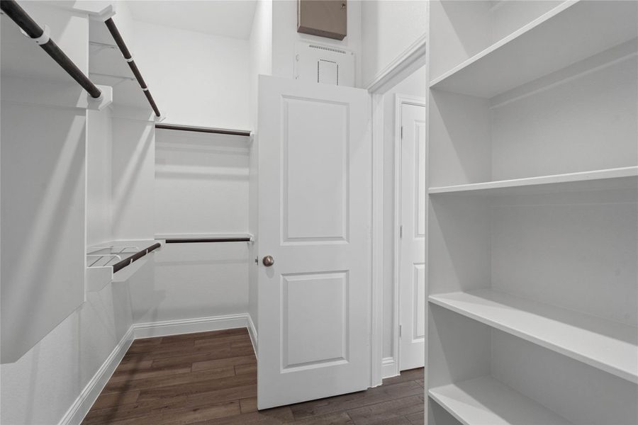 Look at this immaculate closet! With high shelving, multiple rows to hang clothing, you are sure to have enough room for all your belongings! Look at this immaculate closet! With high shelving, multiple rows to hang clothing, you are sure to have enough room for all your belongings!