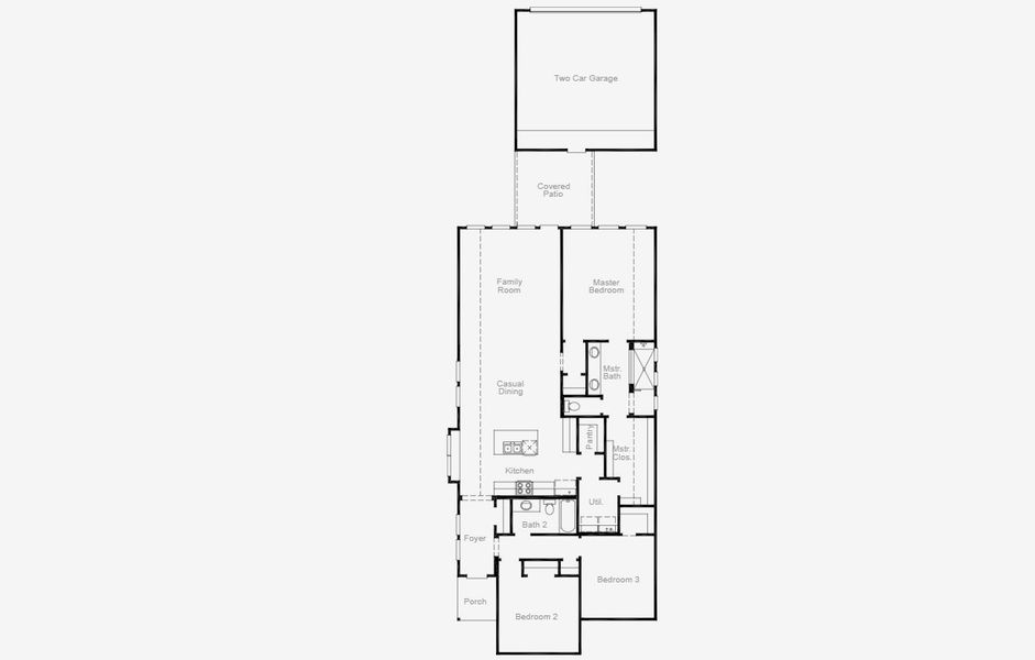 2D floor plan layout for the Aurora by Coventry Homes in Trinity Falls 40', McKinney, TX (Image 3).