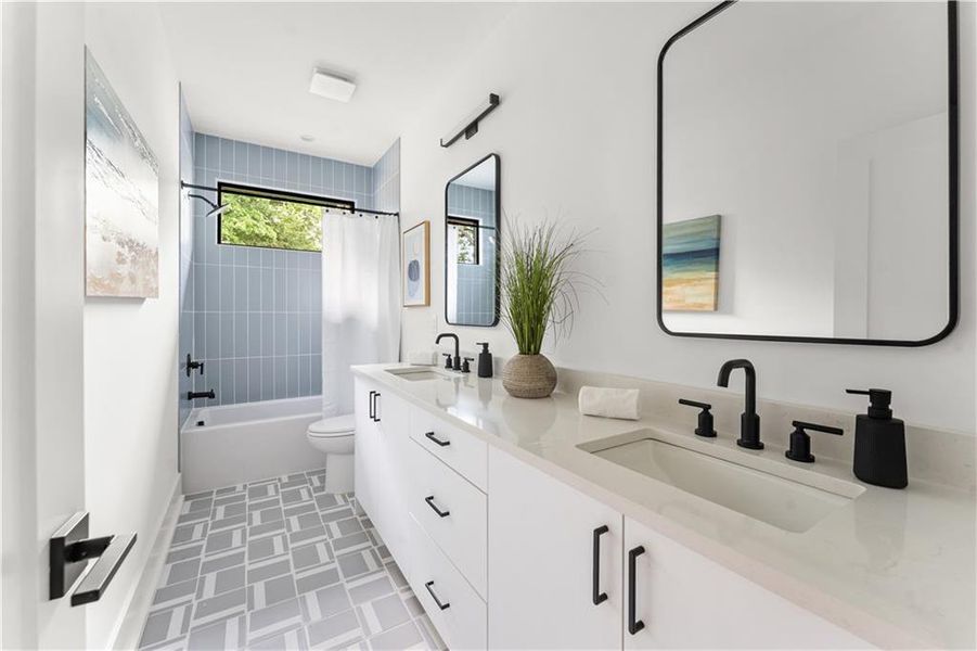 Furnished interior view inside a new home in , Atlanta (Image 9).