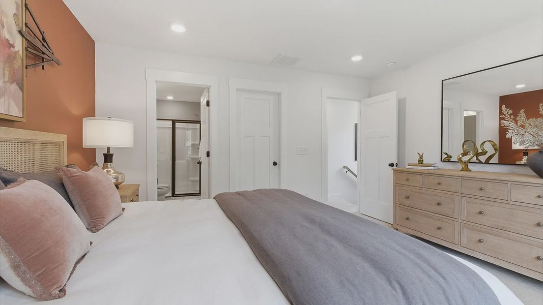 Accomplished design meets restful elegance in this exclusive primary suite by DRB Homes