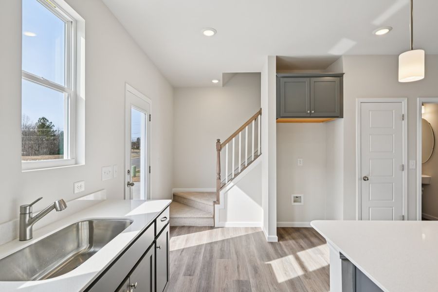 Representative furnished interior of a home built from the Watkins by Brookline Homes in The Crossing at Cramerton Mills, Gastonia (Image 14).