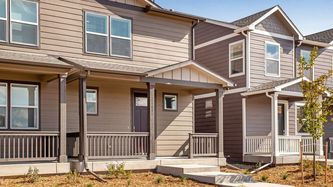 Exterior details and patio area of a home in Settlers Crossing, Commerce City (Image 3).