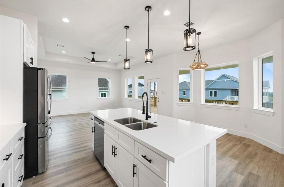 Furnished interior view inside a new home in , Galveston (Image 7).