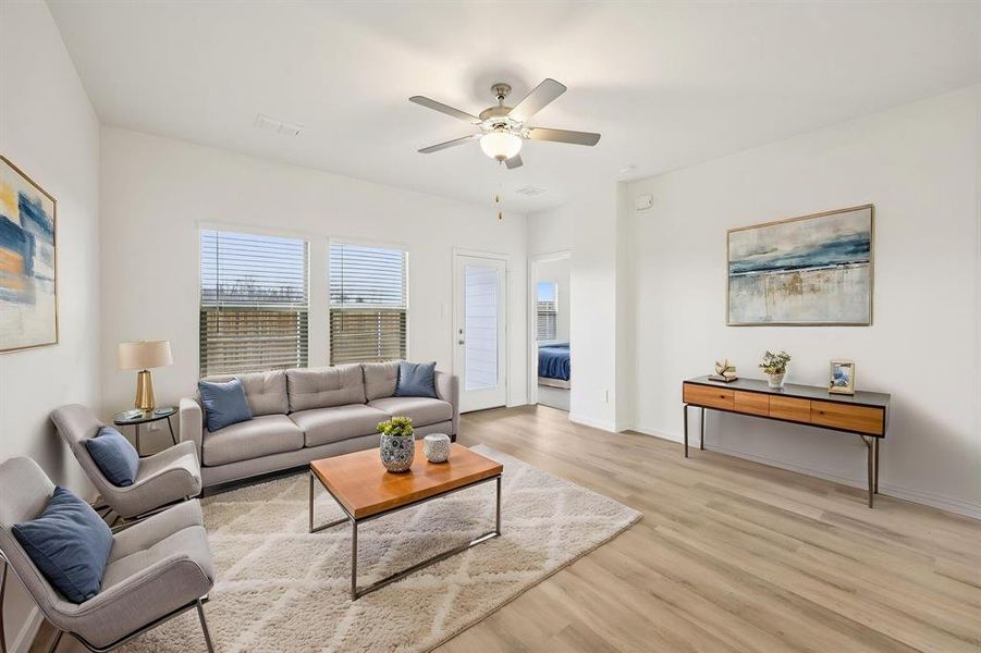 Furnished interior view inside a new home in Parks at Foster Crossing - Spring Series, Anna (Image 6).