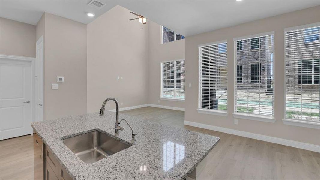 Furnished interior view inside a new home in Mustang Square, Plano (Image 10). Furnished interior view inside a new home in Mustang Square, Plano (Image 10).