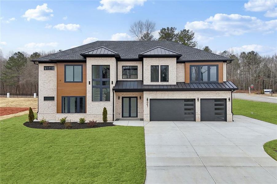 Front exterior of a new home in , Auburn, GA, highlighting curb appeal (Image 26).
