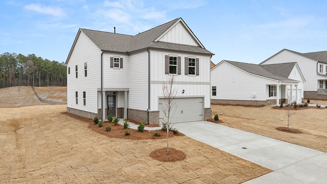 Representative exterior photo of a completed home built from the Elston by D.R. Horton in Parkside at Carter Grove, Cartersville, GA (Image 18).