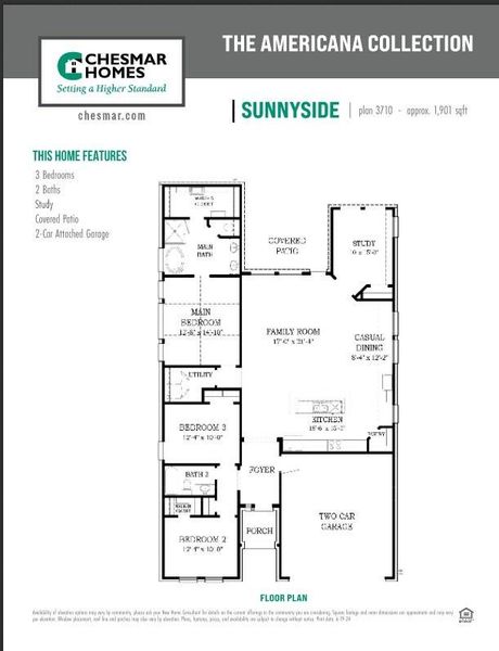 2D floor plan layout of this home in The Woodlands Hills, Willis, TX (Image 3).