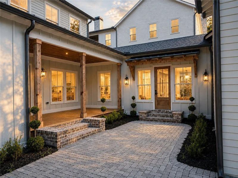 Exterior details and patio area of a home in , Roswell (Image 3). Exterior details and patio area of a home in , Roswell (Image 3).
