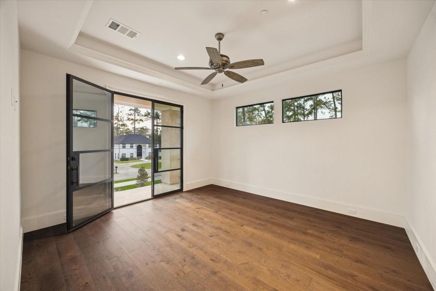 This secondary bedroom #2 features direct access to a private balcony and includes an ensuite bathroom for added convenience and privacy. This secondary bedroom #2 features direct access to a private balcony and includes an ensuite bathroom for added convenience and privacy.