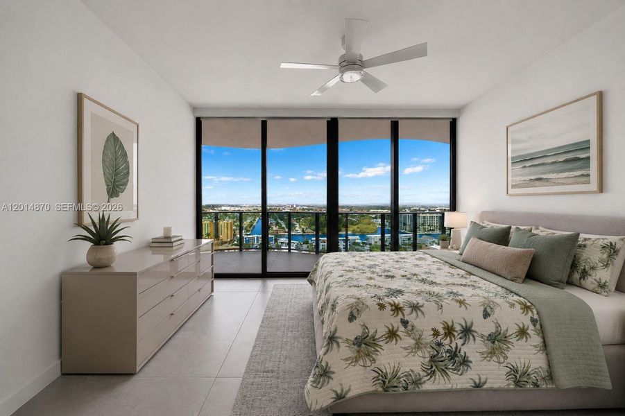 Furnished interior view inside a new home in , Pompano Beach (Image 29).