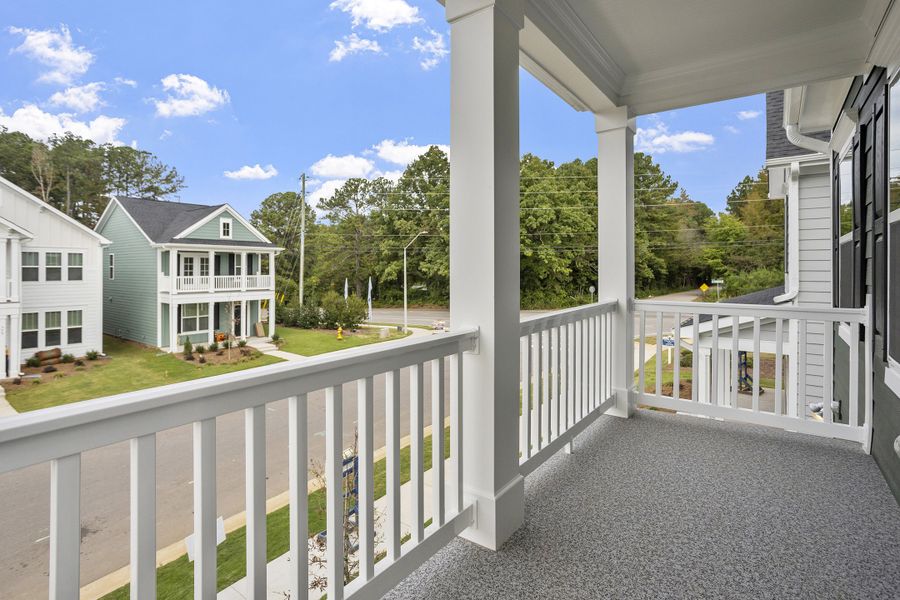 Exterior details and patio area of a home in Georgias Landing, Raleigh (Image 17).