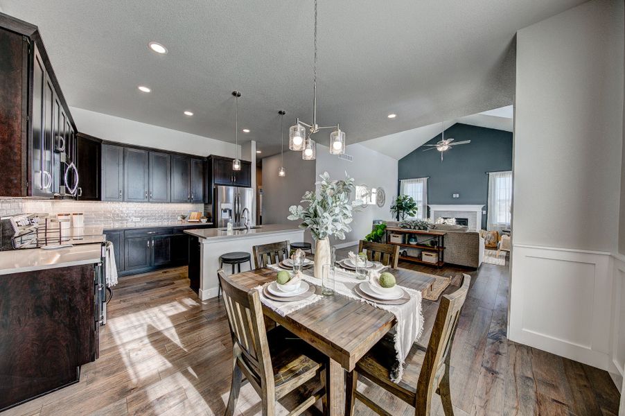 Representative furnished interior of a home built from the The Devon by Landmark Homes in The Lakes at Centerra, Loveland (Image 14). Representative furnished interior of a home built from the The Devon by Landmark Homes in The Lakes at Centerra, Loveland (Image 14).