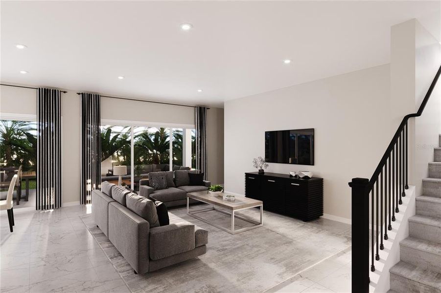 Furnished interior view inside a new home in Lake Nellie Crossing, Clermont (Image 11).