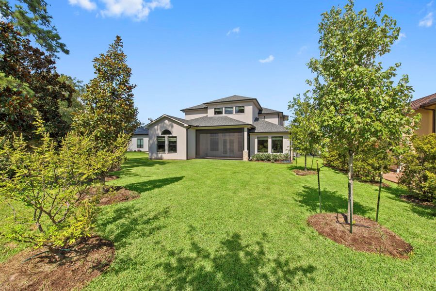 Extensive landscaping installed for added privacy Extensive landscaping installed for added privacy