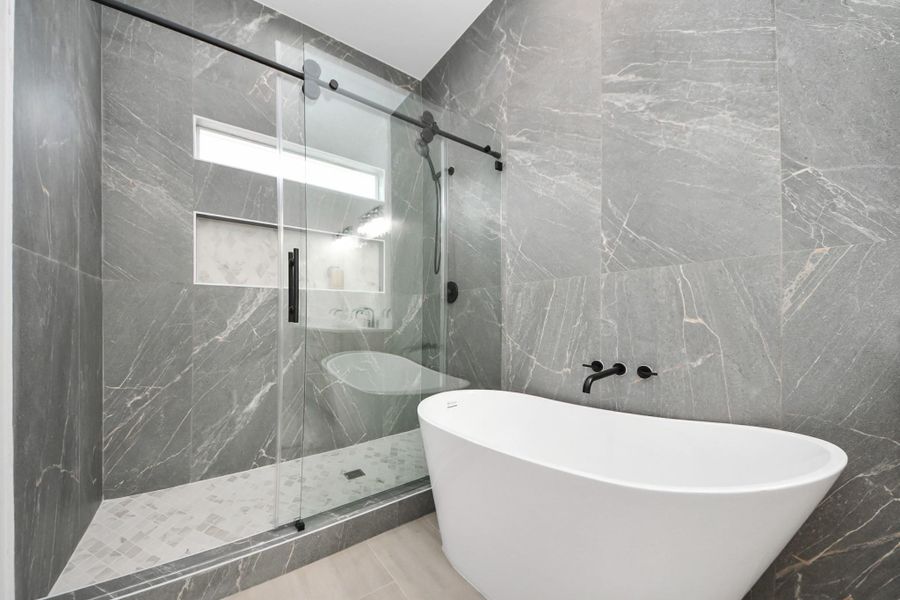 Soaking tub and shower
