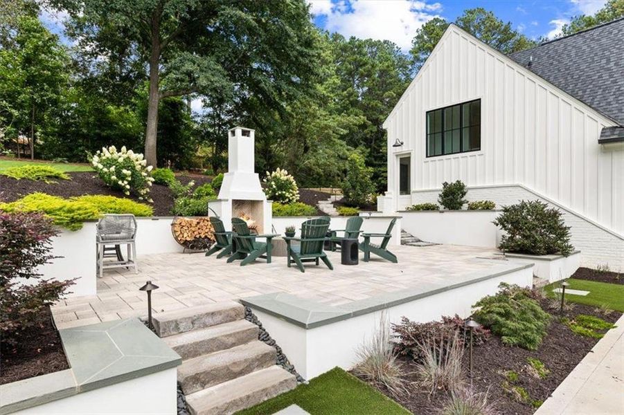 Exterior details and patio area of a home in , Roswell (Image 25).