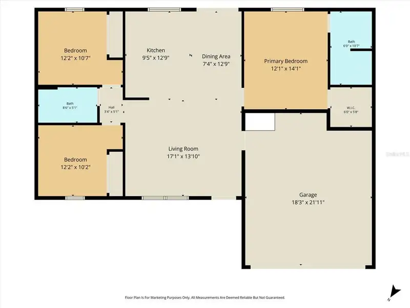 2D floor plan layout of this home in , Citrus Springs, FL (Image 5).