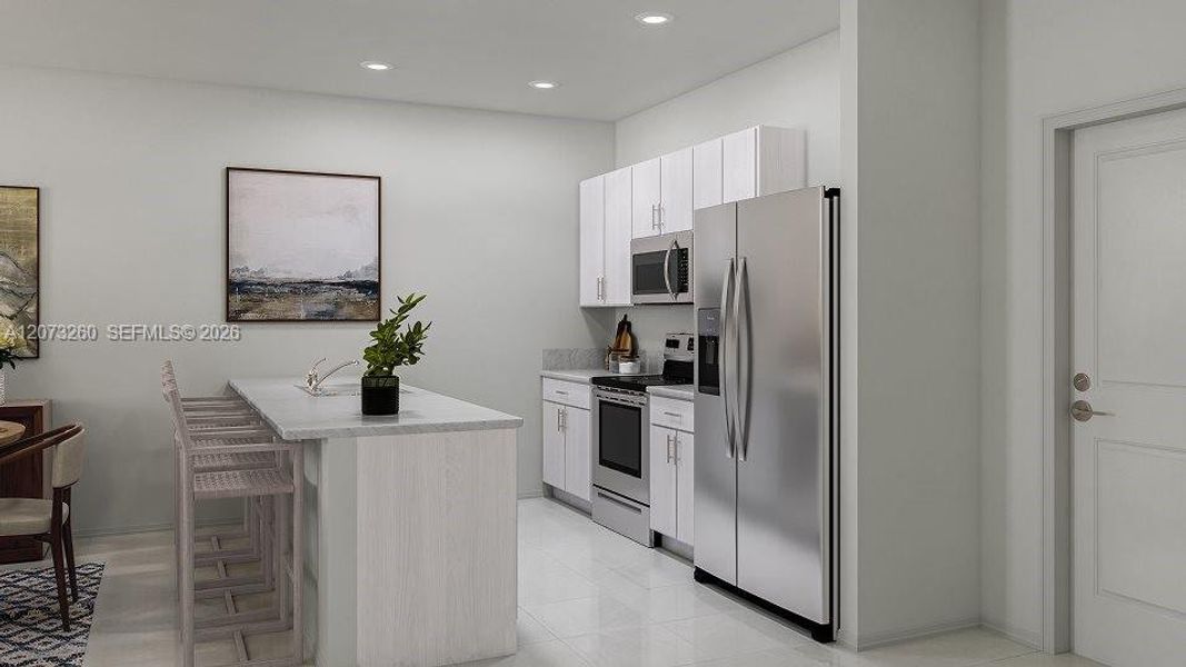 Furnished interior view inside a new home in Solstice, Miami (Image 4).