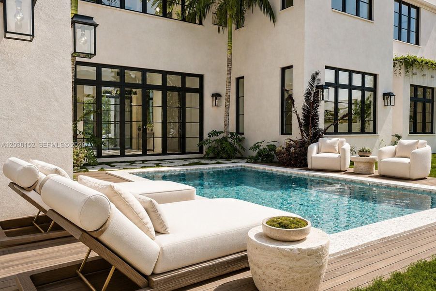 Exterior details and patio area of a home in , Miami Shores (Image 16). Exterior details and patio area of a home in , Miami Shores (Image 16).