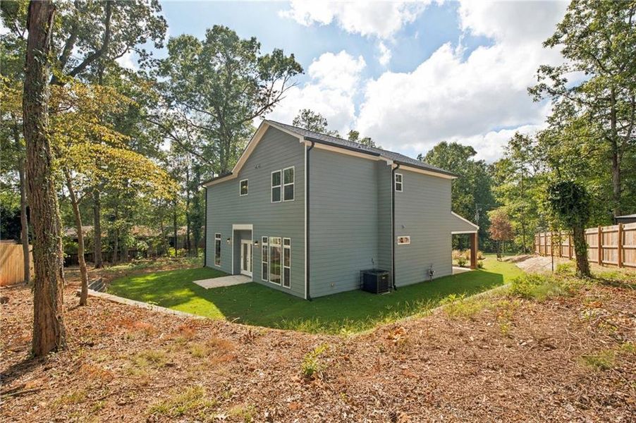 Exterior details and patio area of a home in , Atlanta (Image 32).