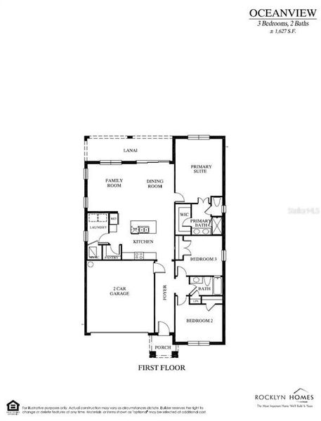 2D floor plan layout of this home in Arbor Meadows, Spring Hill, FL (Image 3).