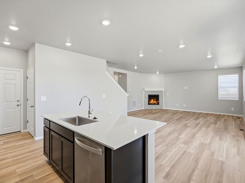 Furnished interior view inside a new home in Buffalo Highlands: The Flora Collection, Commerce City (Image 4).