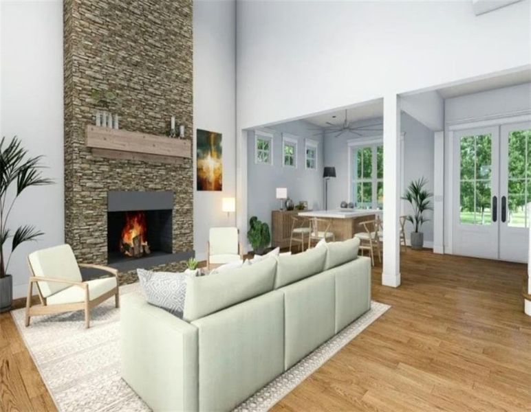 Furnished interior view inside a new home in , Atlanta (Image 8).