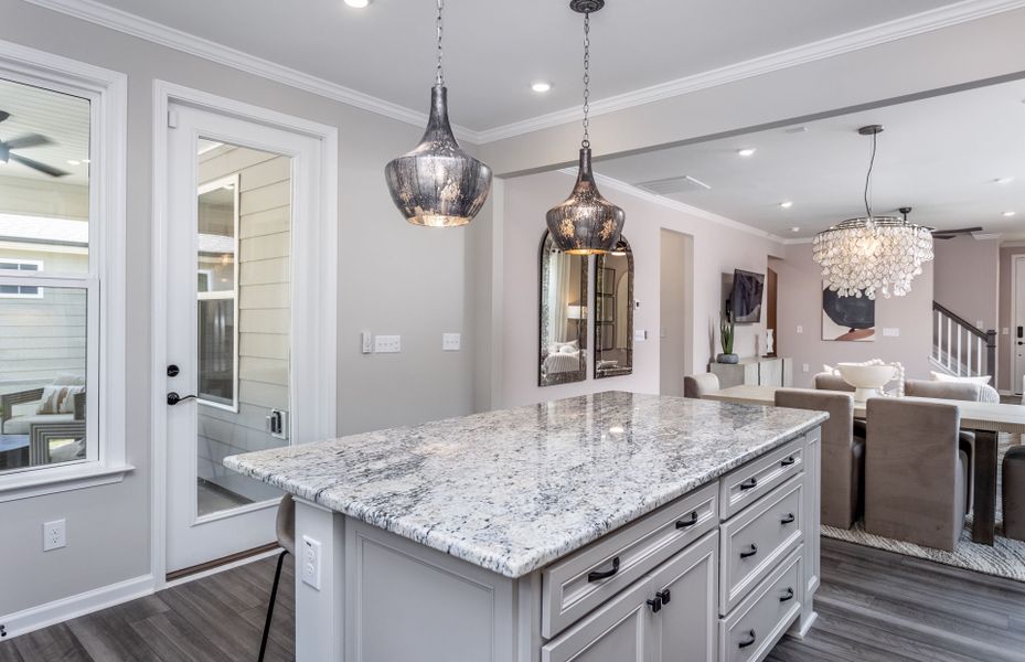 Large Kitchen Island with Built-In Storage