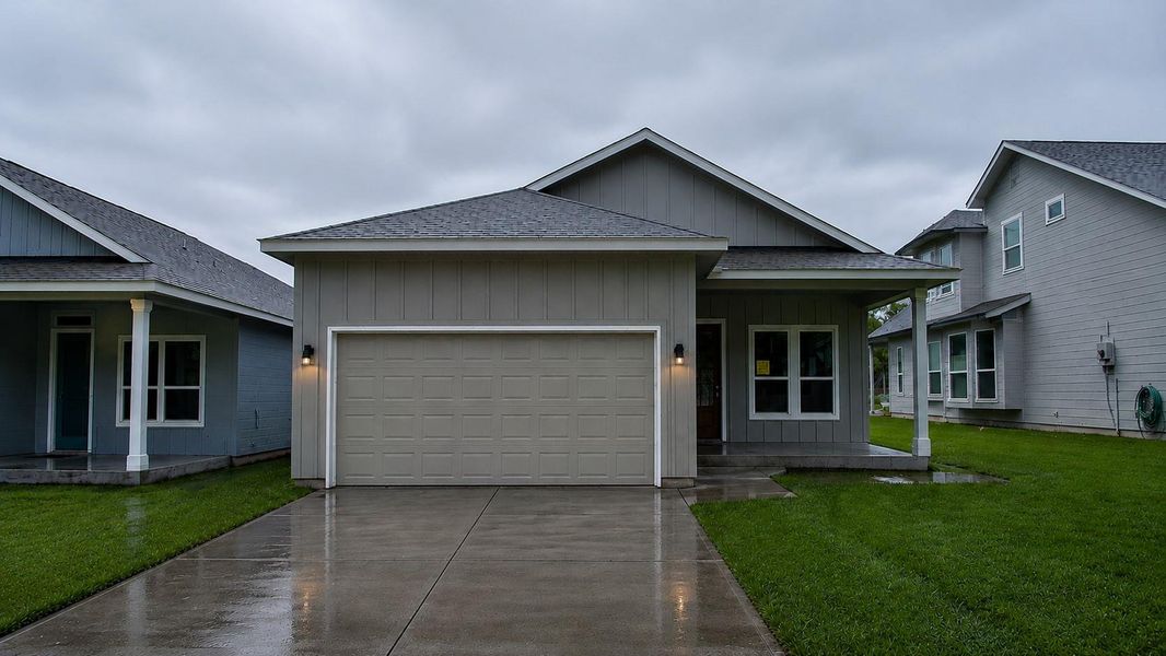 Front exterior of a new home in , Cottonwood Shores, TX, highlighting curb appeal (Image 1). Front exterior of a new home in , Cottonwood Shores, TX, highlighting curb appeal (Image 1).